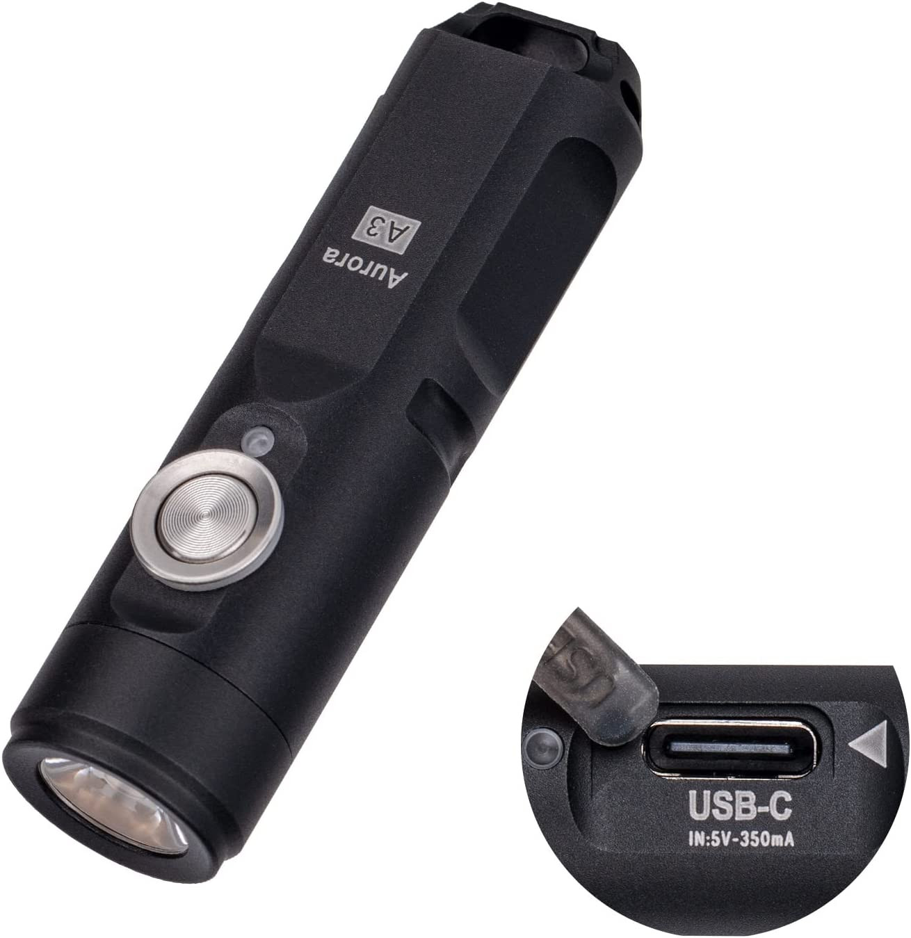 Aurora A3 4Th Generation EDC Keychain Flashlight, 650 Lumens Super