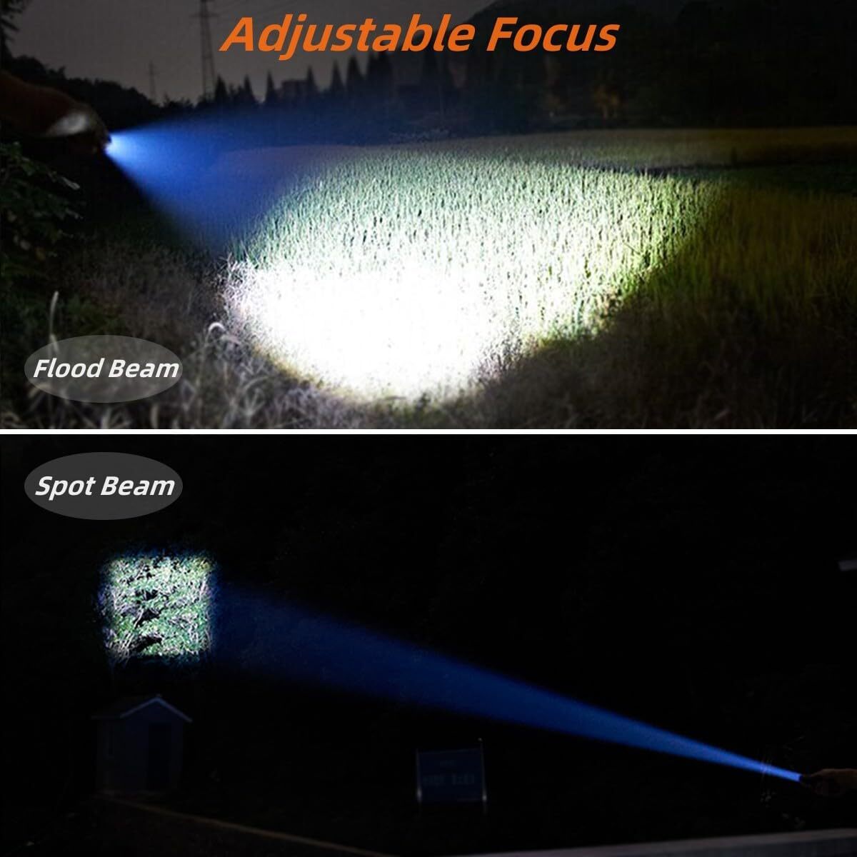 2 Pack Tactical Flashlights Torch, Military Grade 5 Modes 3000 High Lumens Led