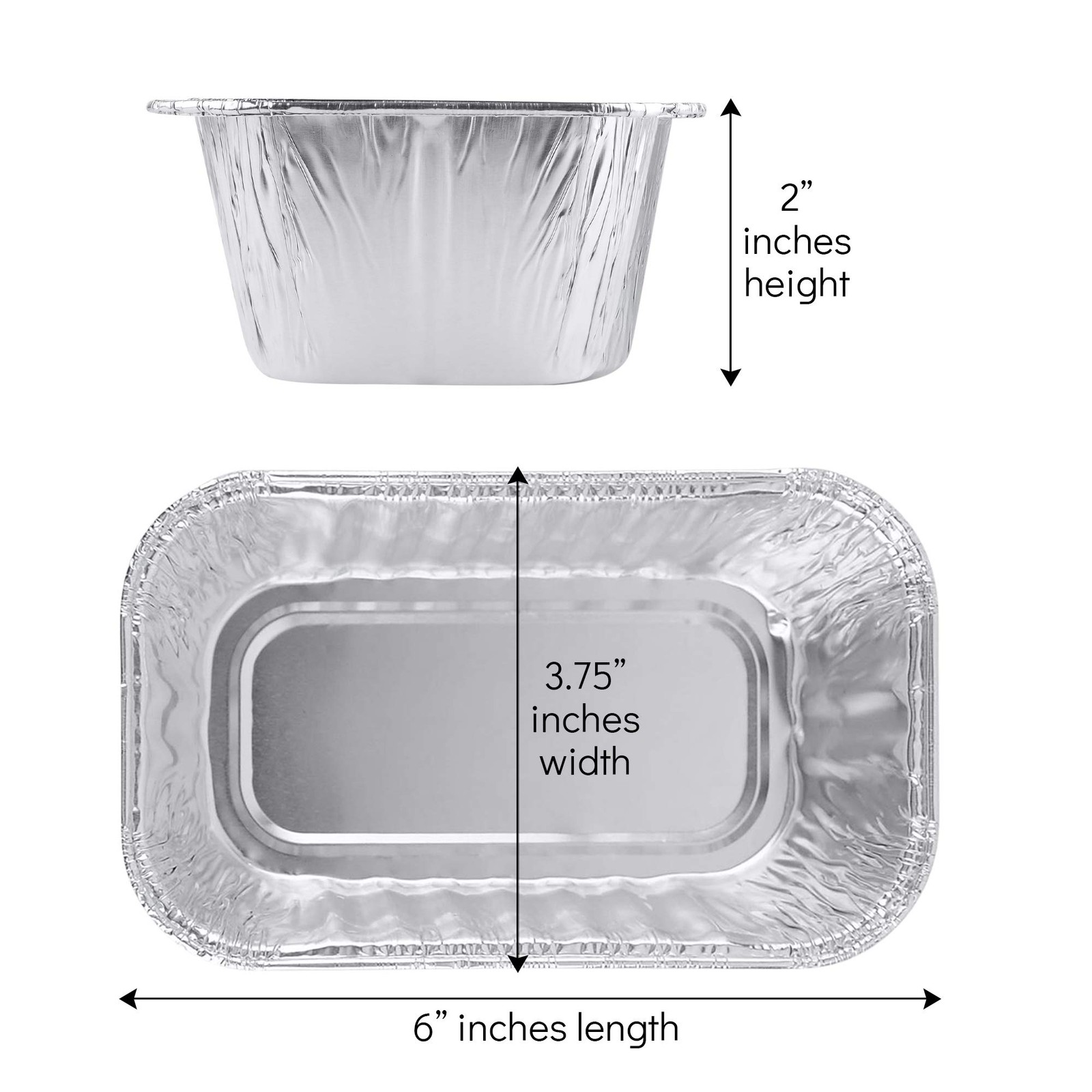 PLASTICPRO [1 Lb 10 Pack Disposable Loaf Pans Aluminum Tin 1 Pound, Silver
