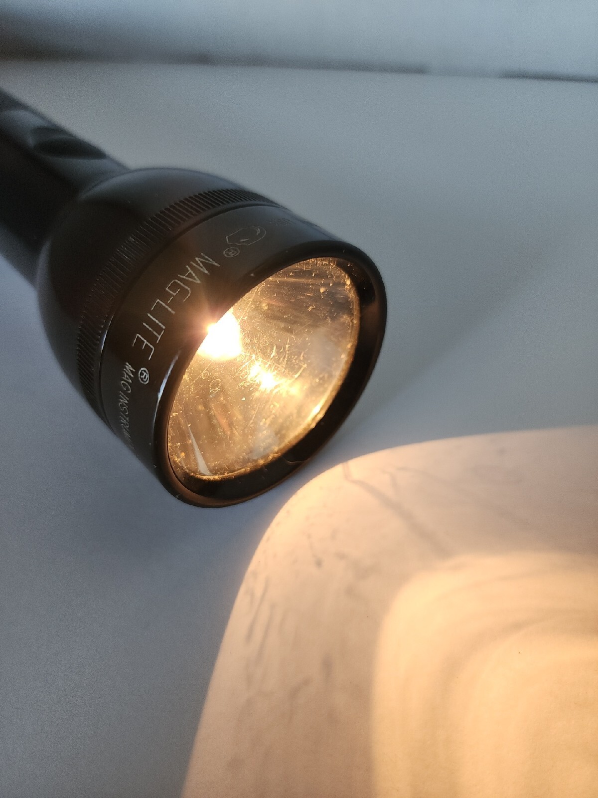 12in Mag-Lite Flashlight Mag Instrument Ontario California Engraved See Descrip