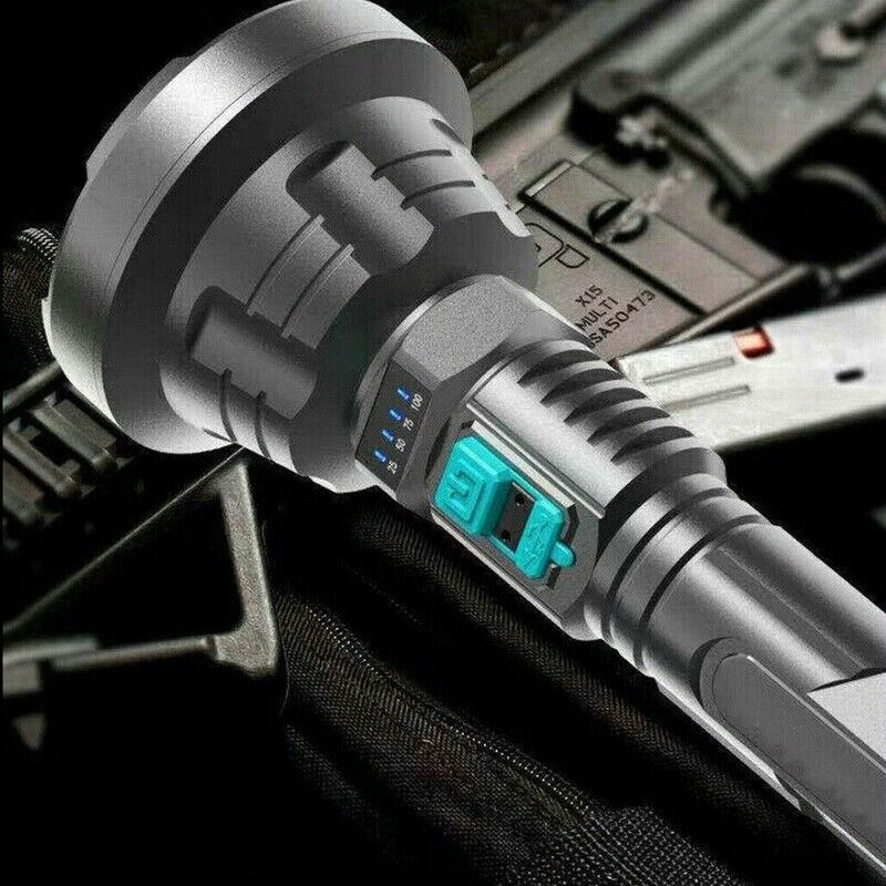Super Bright LED Tactical Flashlight Hunting Torch Rechargeable Battery