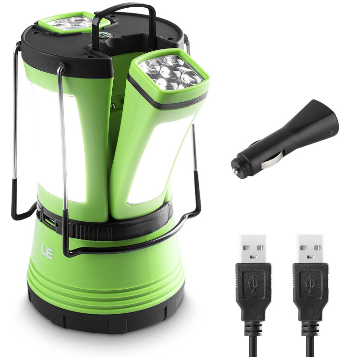 Linterna LED Recargable 600LM Desmontable USB para Camping y Emergencias, Nuevo