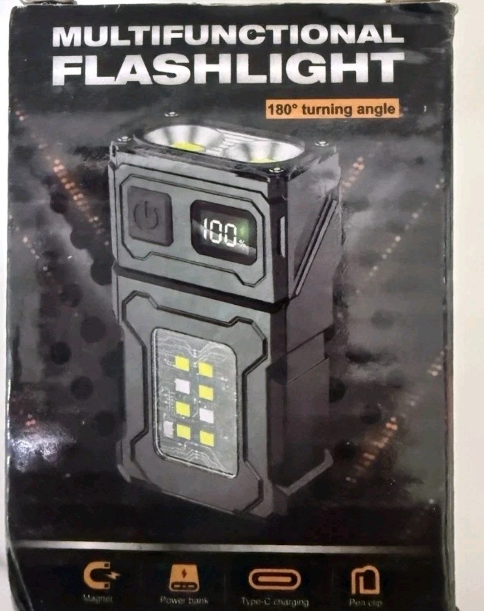 Mini EDC USB Rechargeable LED Flashlight COB Lamp • Magnetic Portable Light
