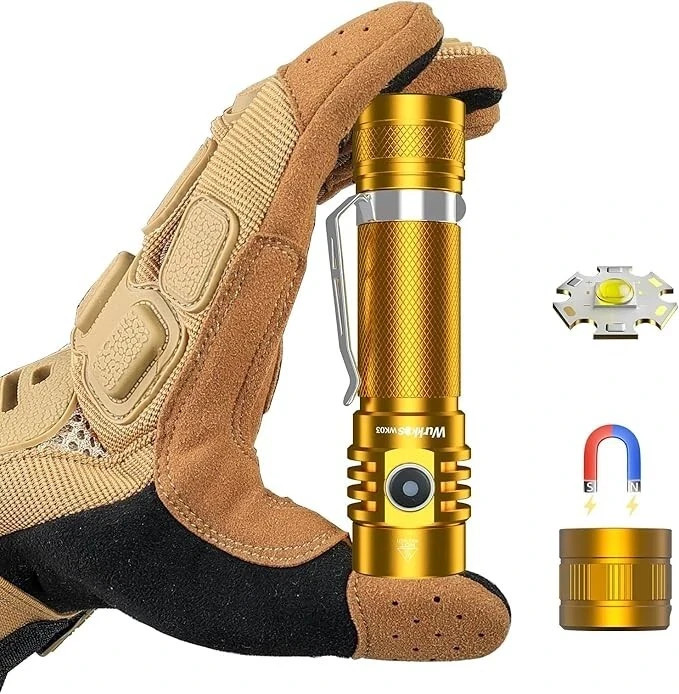 Wurkkos WK03 Pocket Flashlight Rechargeable, 1200 High Lumens Super Bright LED