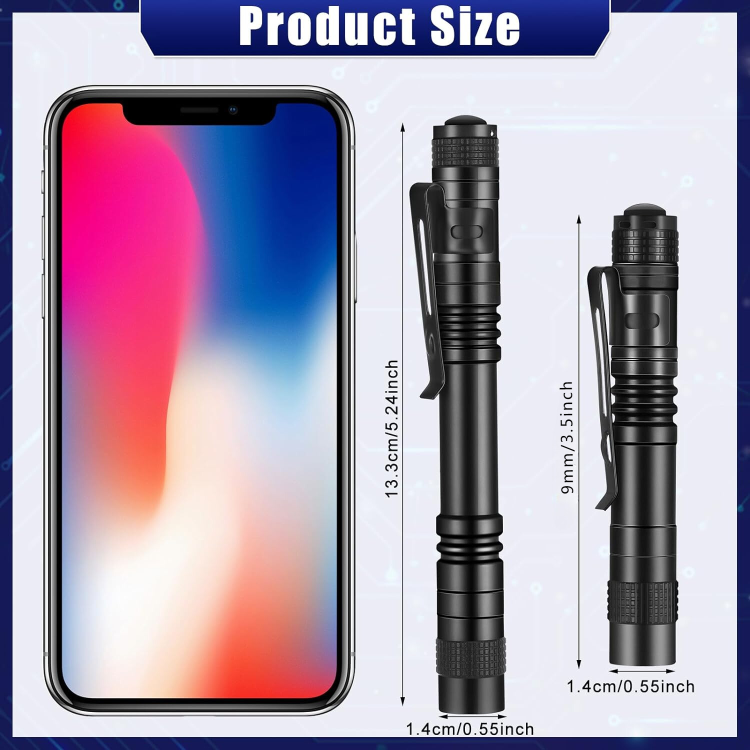 1/ 60 PCS LED Flashlight Pen Light Mini Handheld Torch Clip Pocket Lamp AA USA