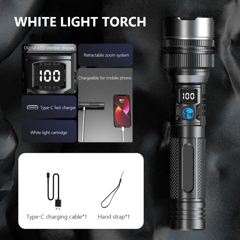 LED Flashlight 500 Lumens Rechargeable Flashlights for Home Emergency