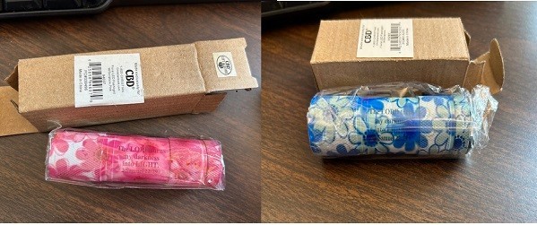 Mini LED Floral Pocket Flashlight/Christian Bible Verse/Pink or Blue