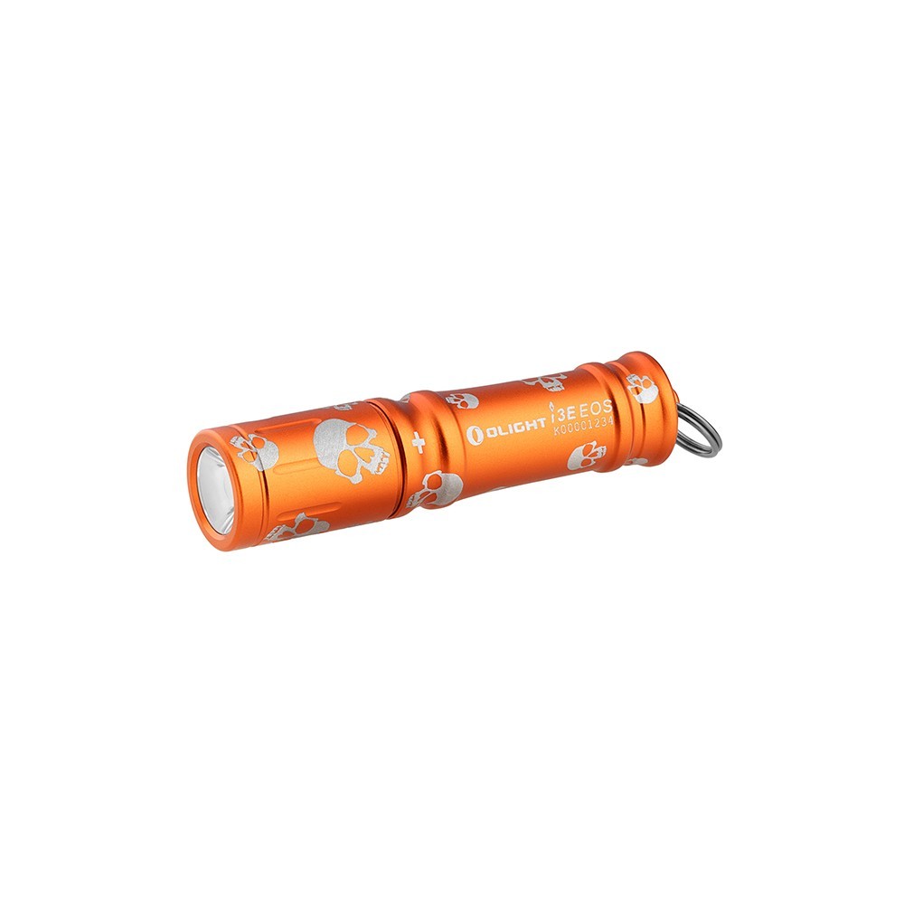 Olight i3UV EOS Mono-output Keychain Ultraviolet Light & I3E EOS Orange Skull