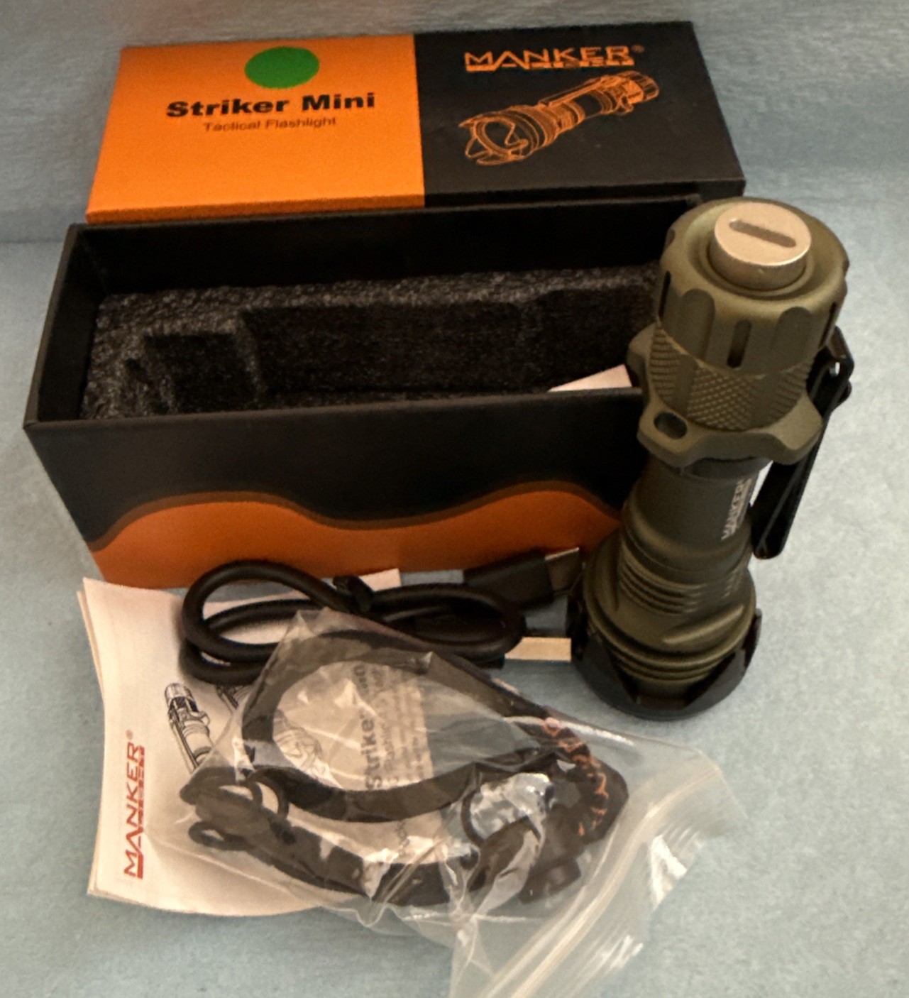 Manker Striker Mini EDC Tactical LED Flashlight 635LM 430M 14500