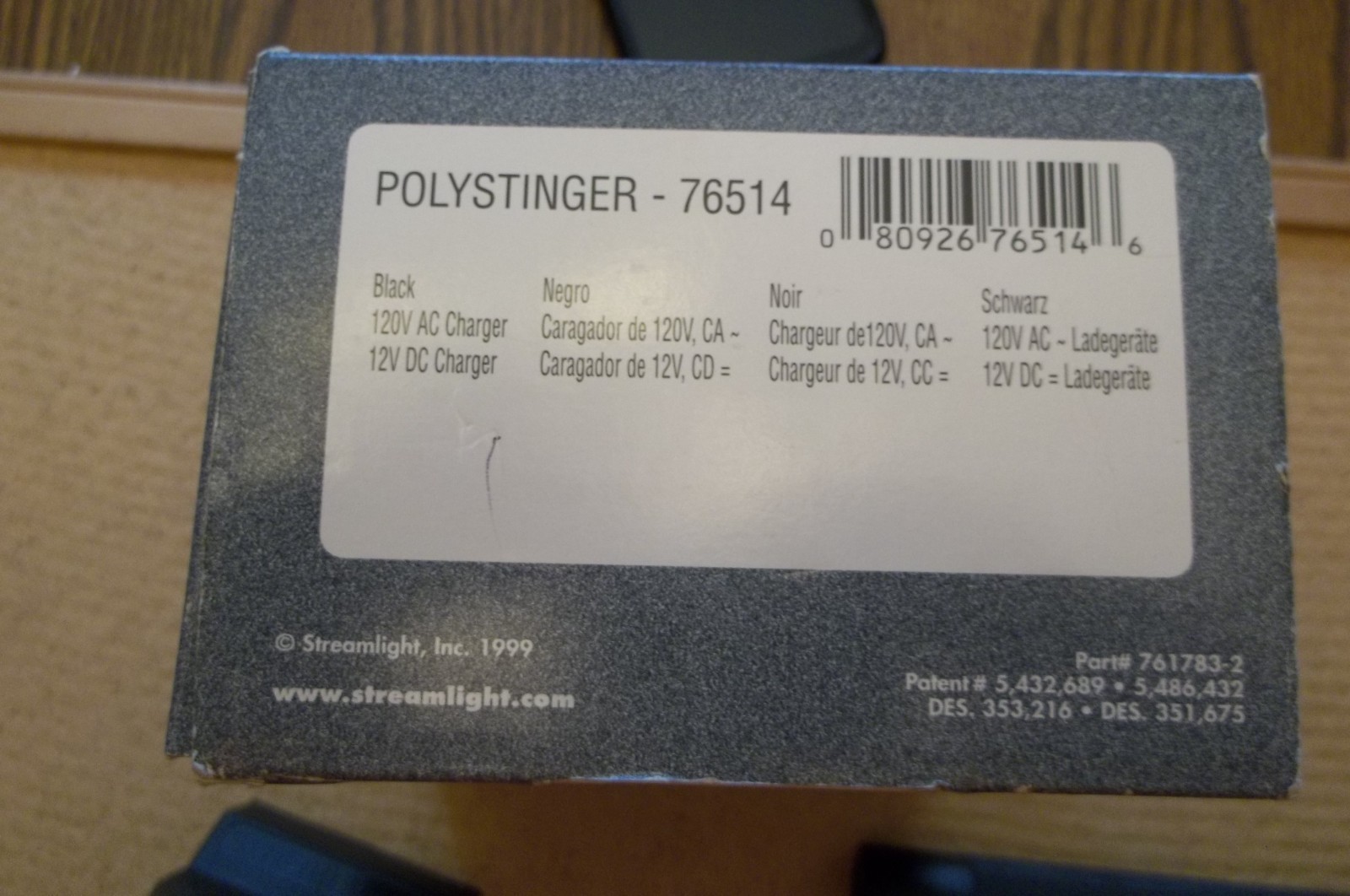 Streamlight Poly Stinger 76514 Rechargeable Flashlight wcharger and Car Adapter