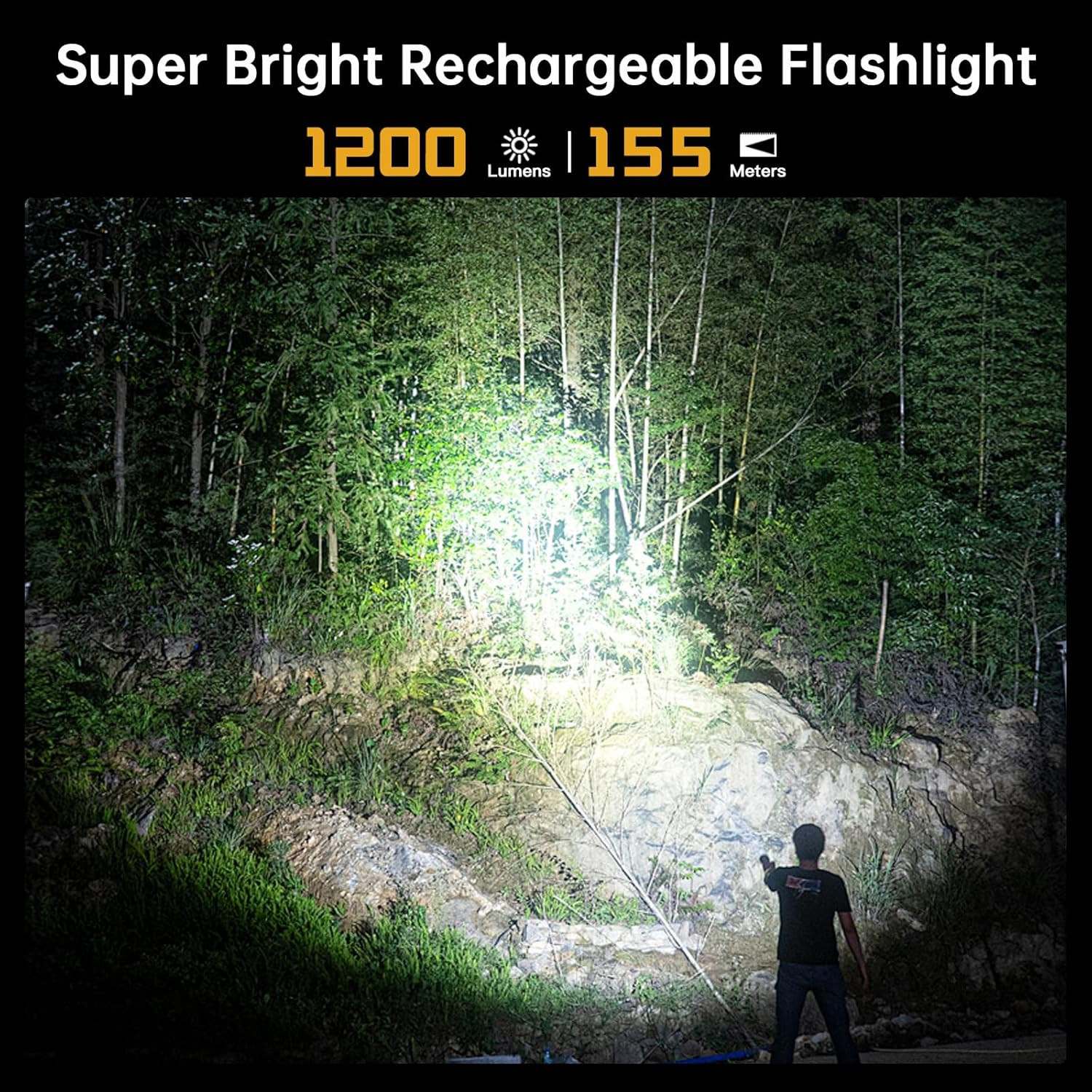 FC11C Led Flashlight Rechargeable High Lumen 1200, 90 High CRI Small Flashlight,