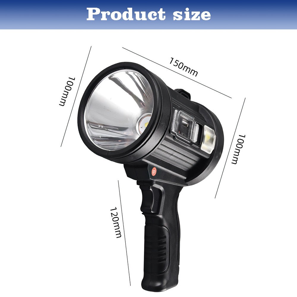 1-4PACK Solar Spotlight Flashlight Handheld Flashlight Hunting Lamp Rechargeable