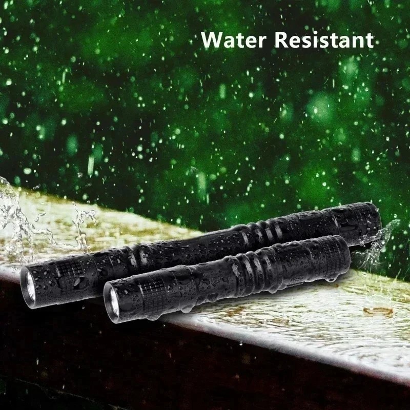 Mini Portable LED Flashlight Powered by AAA Battery with Pen Clip