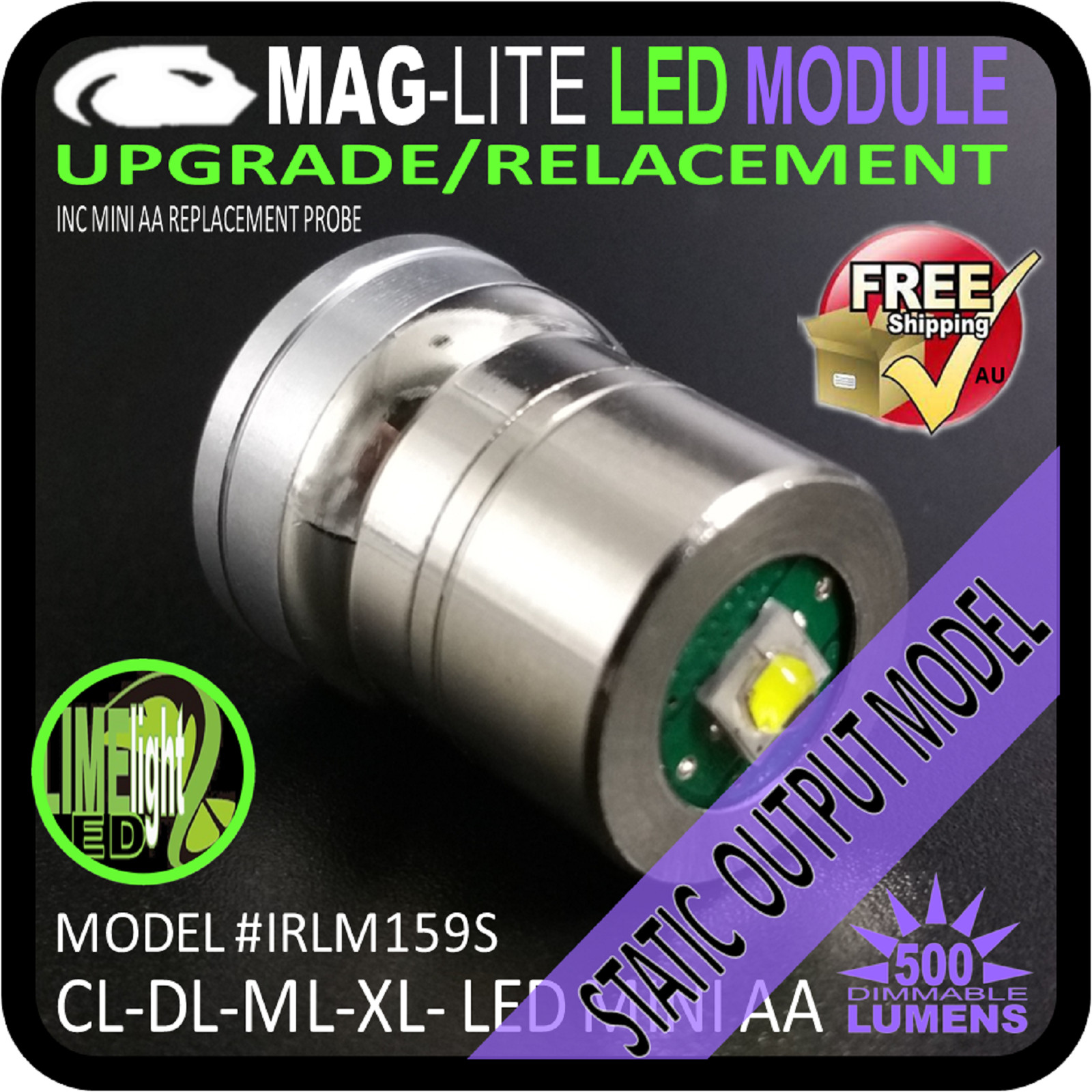MAGLITE LED UPGRADE 500lm AAL/CL/DL/ML/XL DIMMABLE BULB GLOBE FLASHLIGHT TORCH