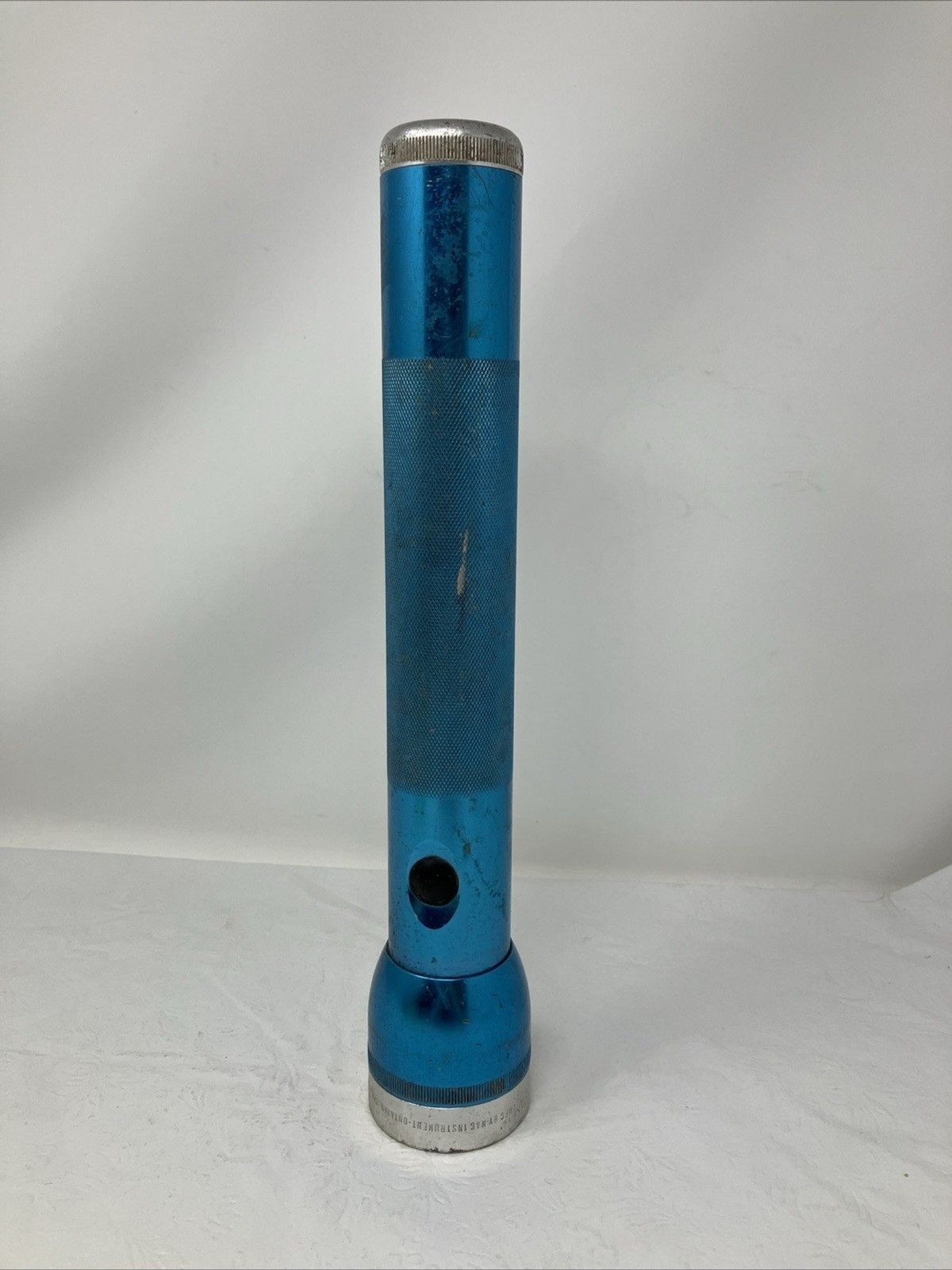 Vintage Vari-Beam Flashlight Mag Industries – Blue w Chrome USA 12-1/2” 3 D