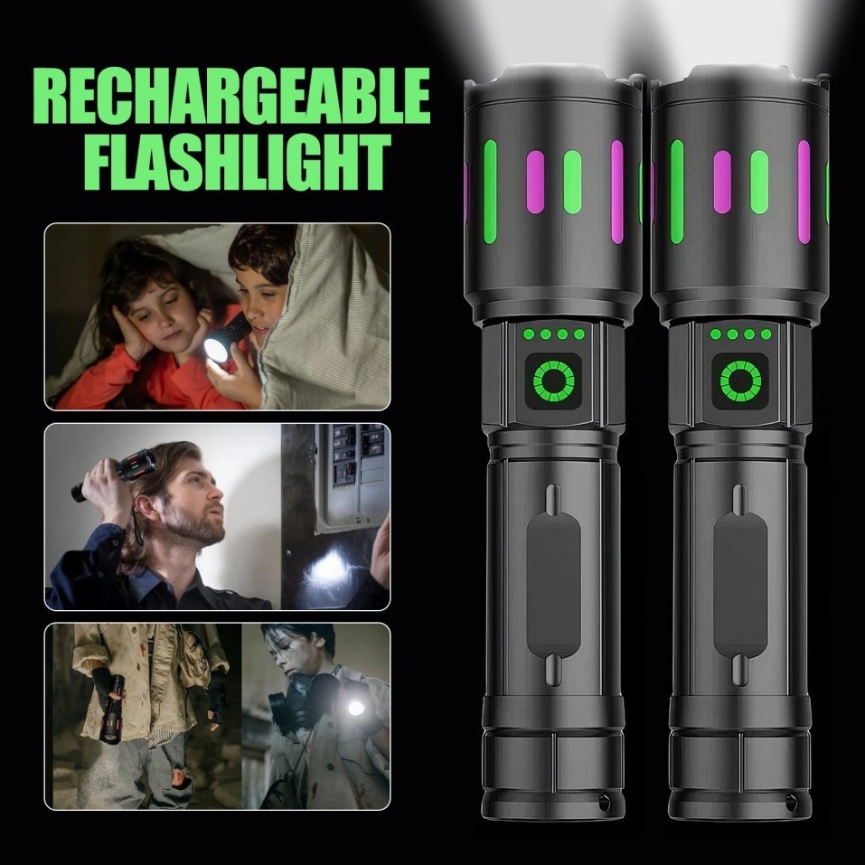 350000000 Lumen Super Bright LED Tactical Flashlight Rechargeable Work Light++=*