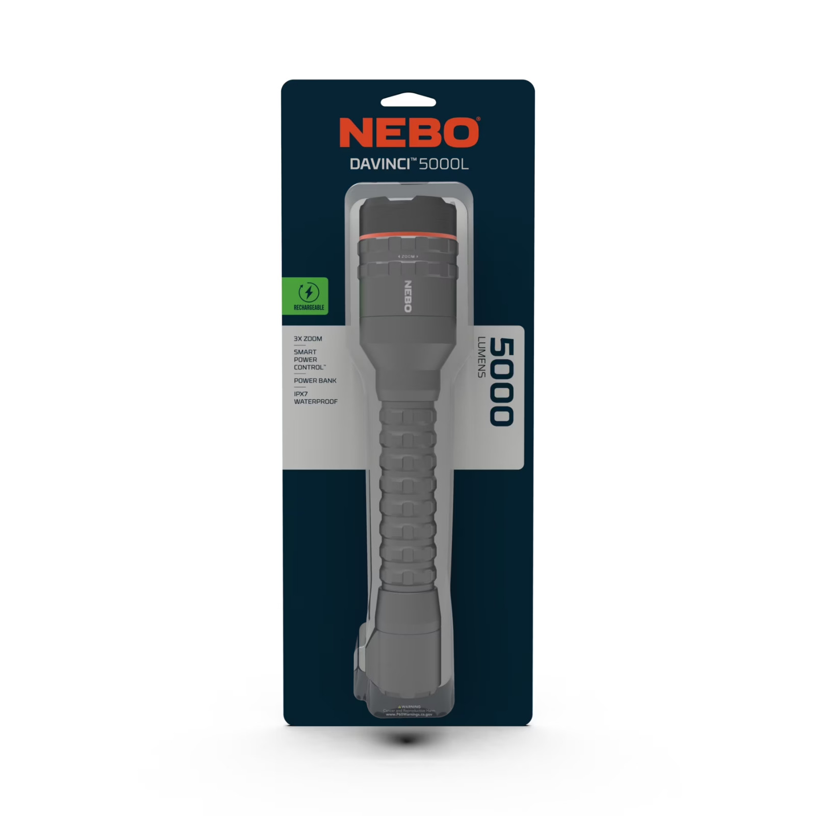 NEBO Davinci 5,000 Lumen Rechargeable Handheld Flashlight – FREE SHIPPING