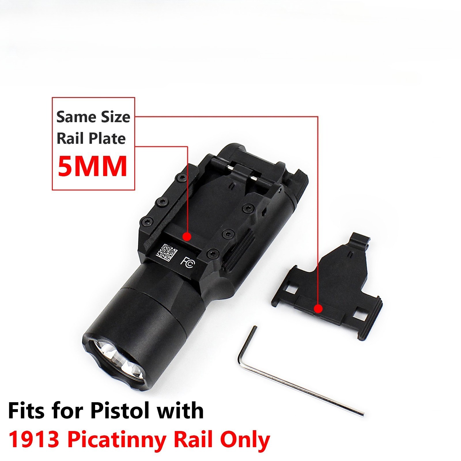 Metal X300U 500lm Tactical Flashlight X300 Ultra LED Gun Weapon Light For Pistol