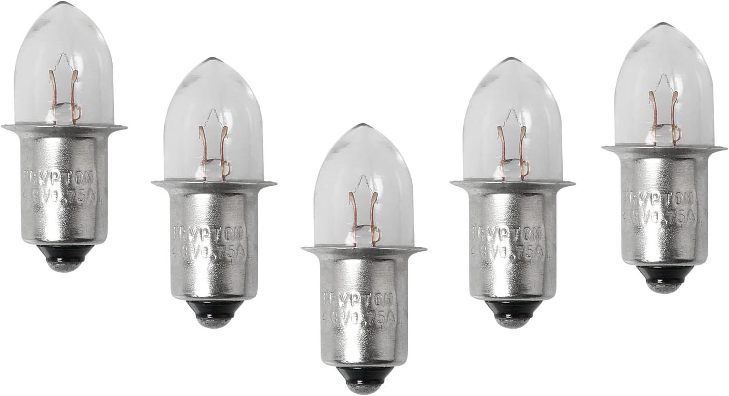 5Pcs 4D 4.8V 0.75A Bayonet Base Krypton Replacement Bulb for Flashlight Replacem