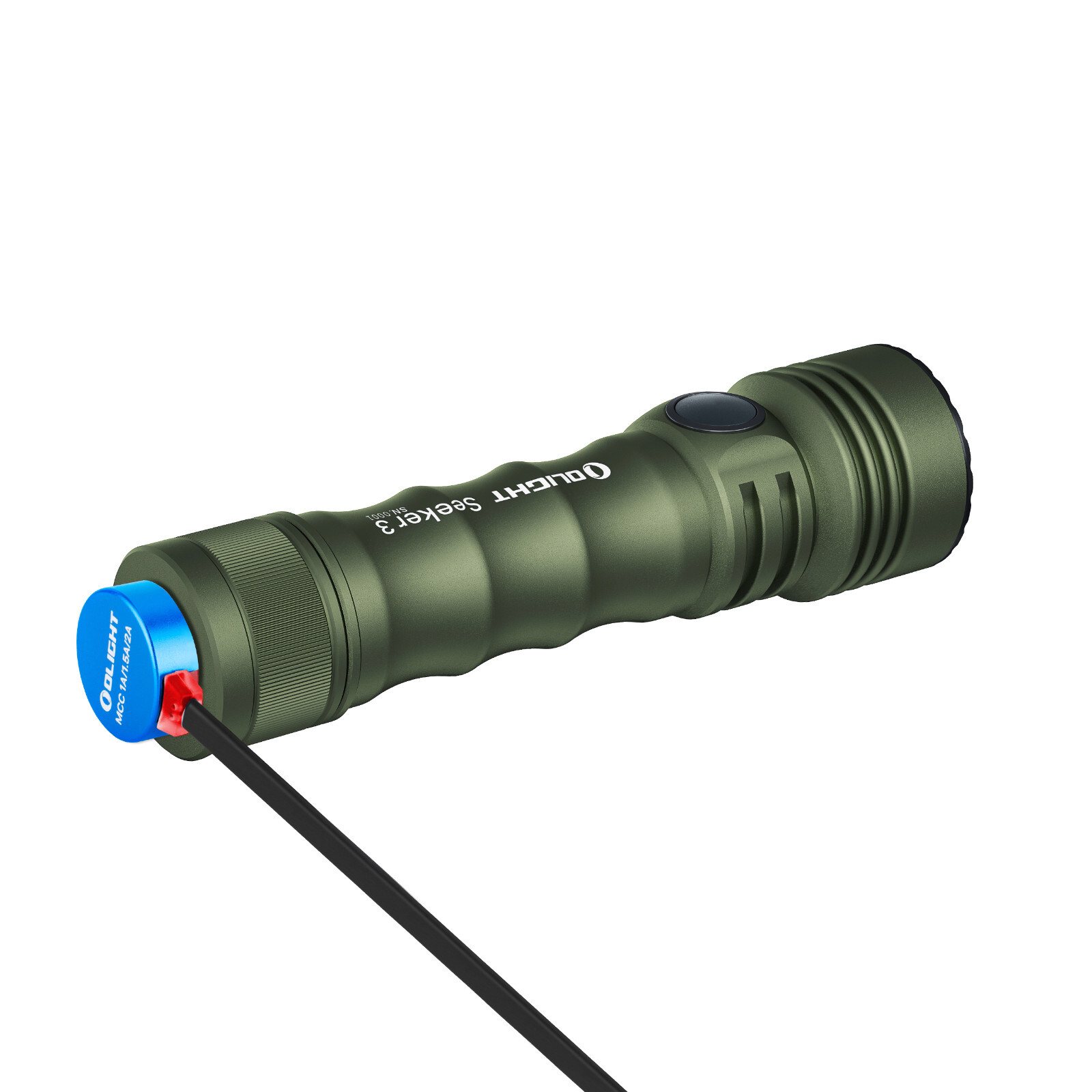 Olight Seeker 3 OD Green Rechargeable Floodlight Flashlight, 3500 Lumens, 220 M