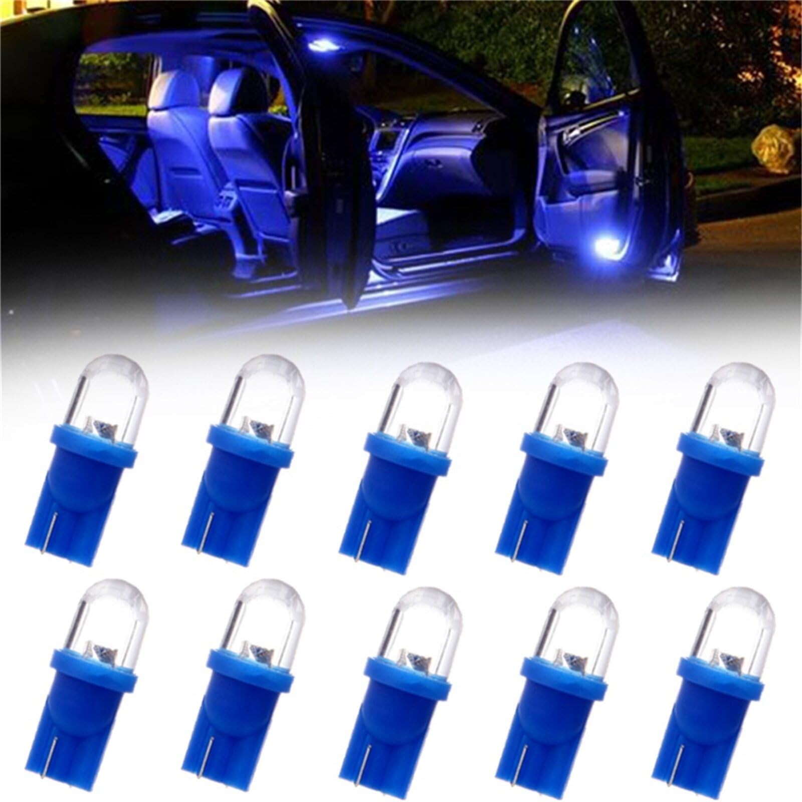 cciyu 10pcs T10 194 168 2825 Wedge SMD Led Bulbs Instrument Cluster Clear