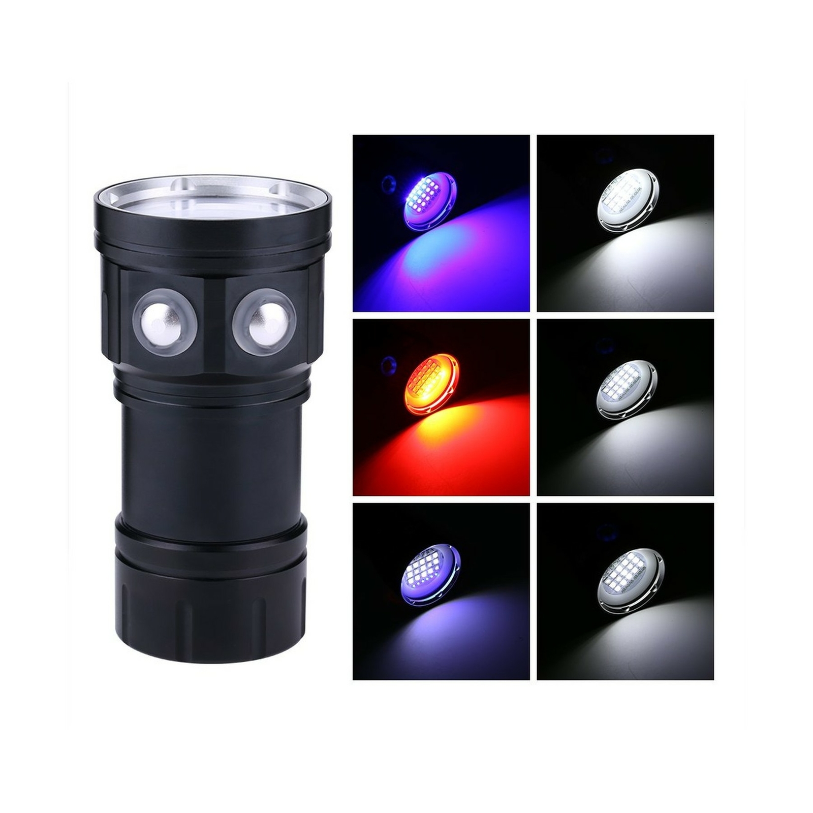 Diving Flashlight 18000 Lumen IPX8 Scuba Dive Lights 500M Underwater LED Flas…