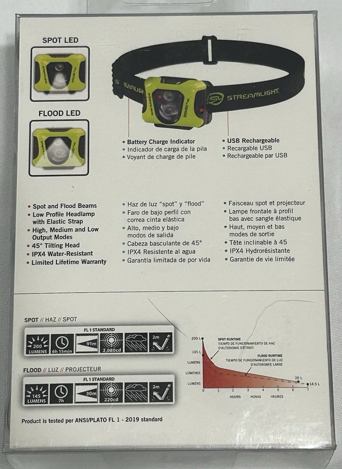 Streamlight Enduro® Pro Rechargeable USB LED Headlamp Flashlight Yellow 61435