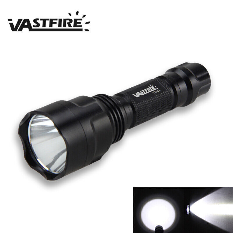 Hunting LED Flashlight Torch 800Yards Light Rifle Tactical Scope Mount 20mm Rail