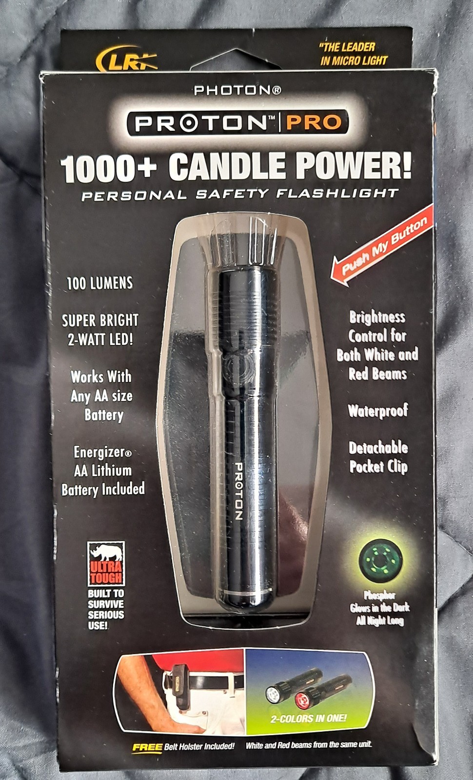Photon Proton Pro 1 AA Flashlight 2 Watt L.E.D. 2 Color Beams
