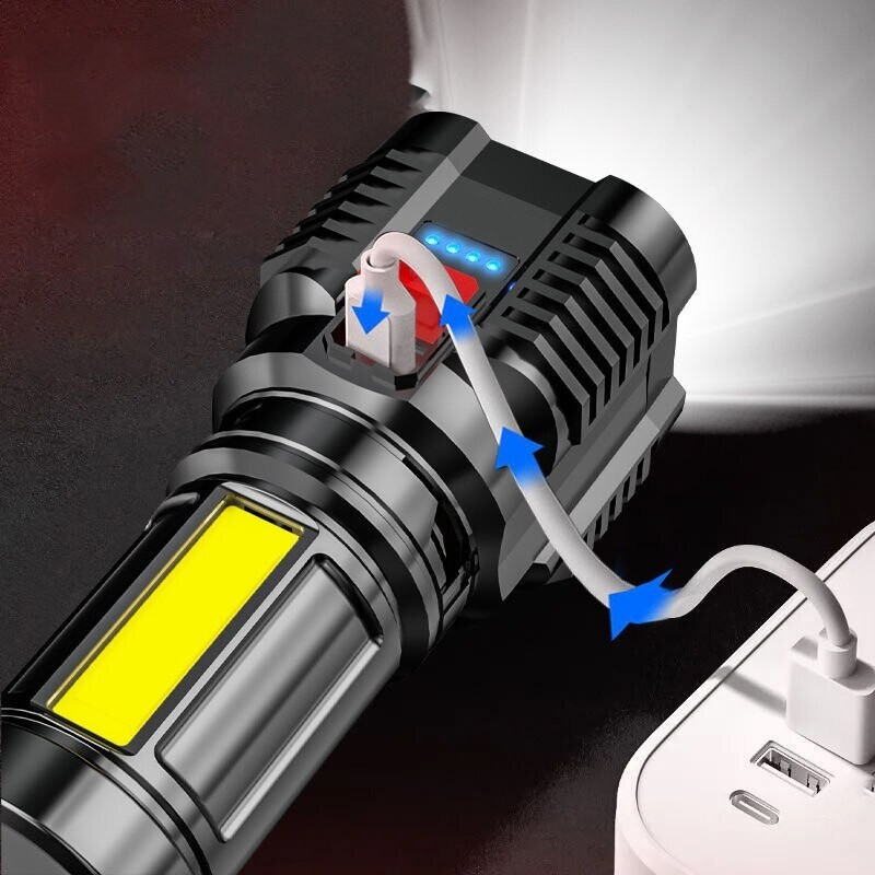 LED Super Bright Torch Flashlight Tactical Camping Outdoor Lamp USB Rechargeable