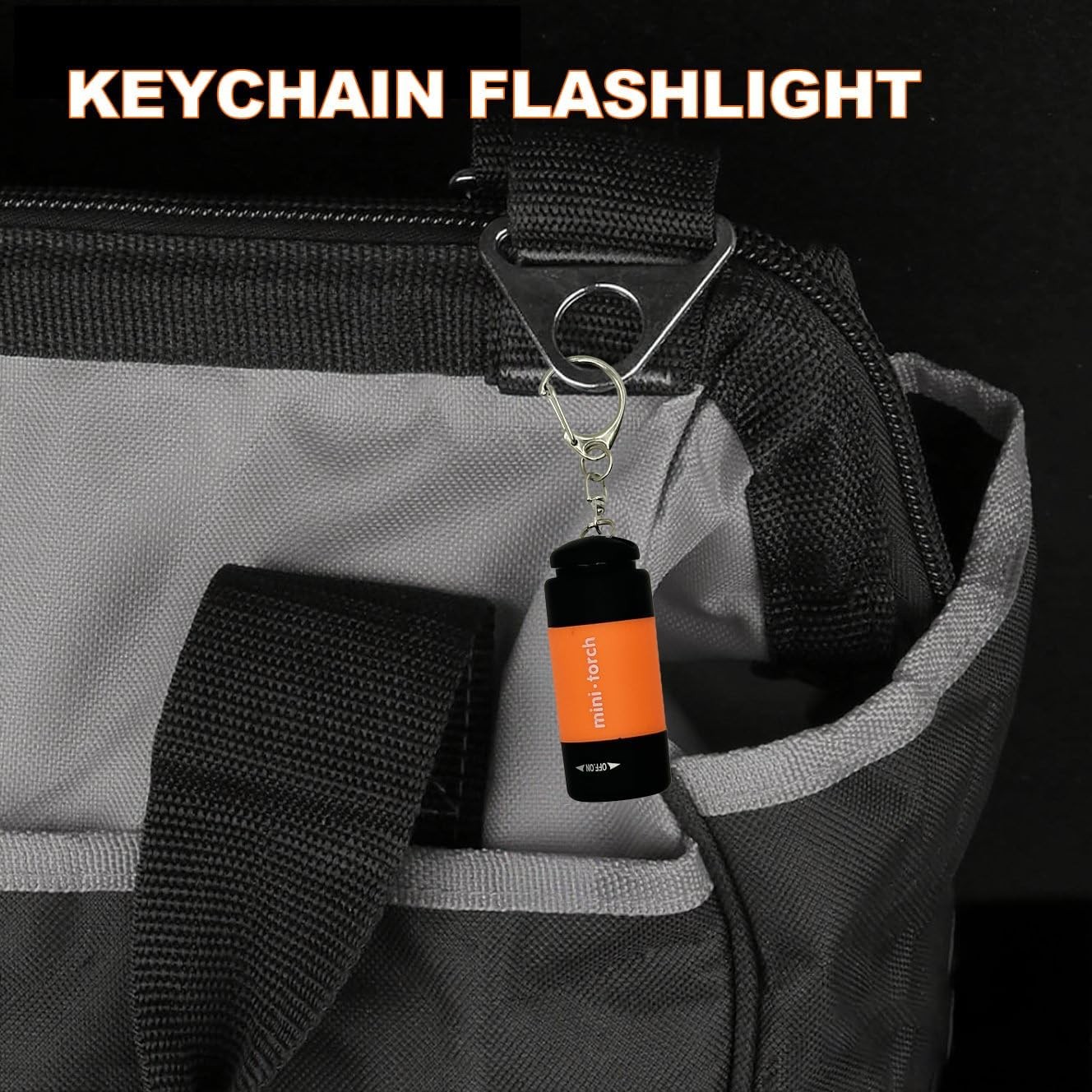 1/4x Mini Keychain Light,USB Rechargeable Keychain Flashlights Small Flashlights