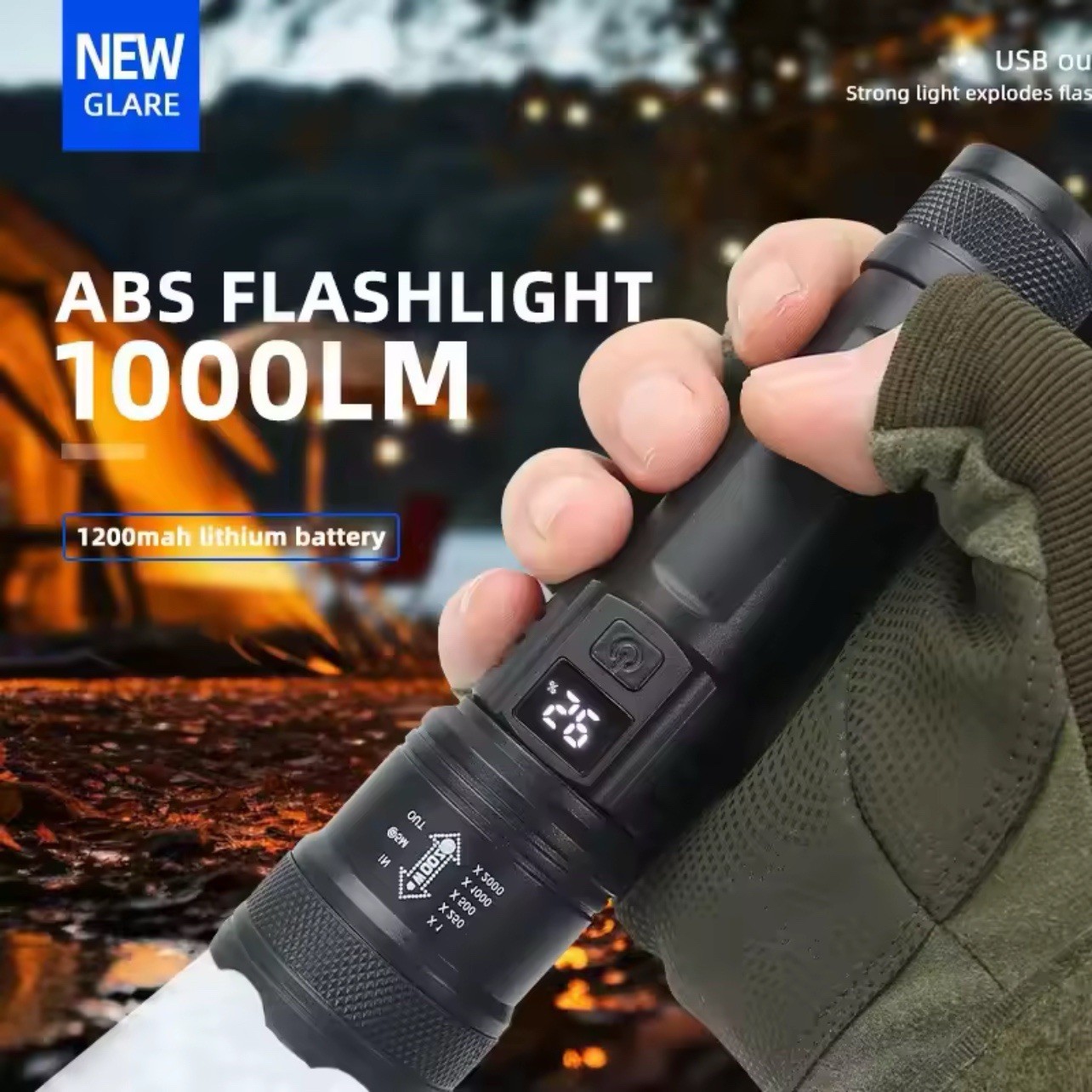 Powerful P70 Led Flashlights 5000LM Ultra Bright Light ( Built-in Battery)