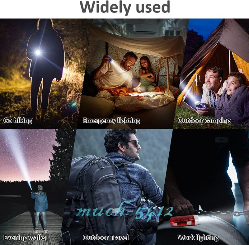 Powerful Handpress Dynamo 3LED Hand Crank Flashlight Camping Emergency Torch