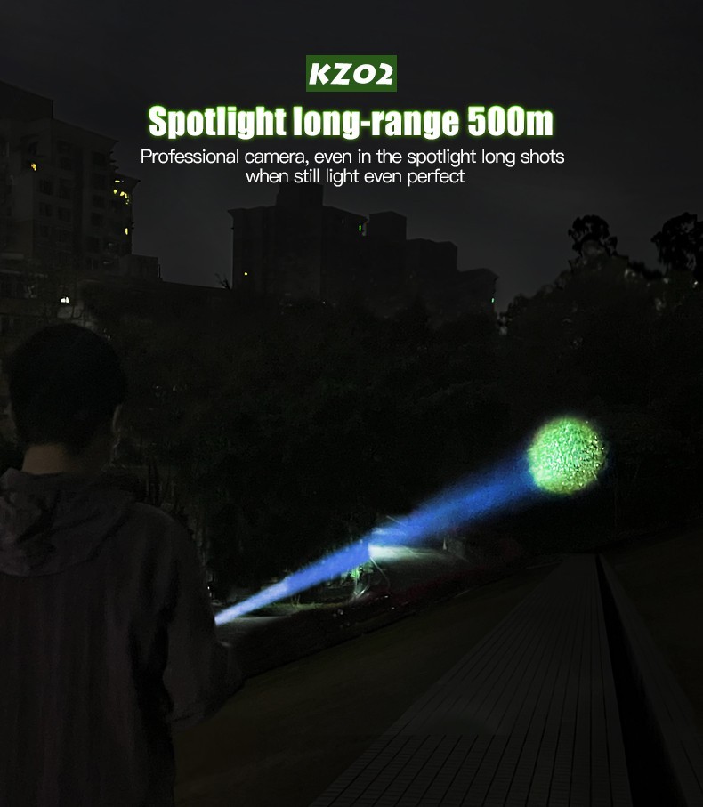 LED Tactical Flashlight Rechargeable Outdoor Pocket Super Bright Zoomable Torch