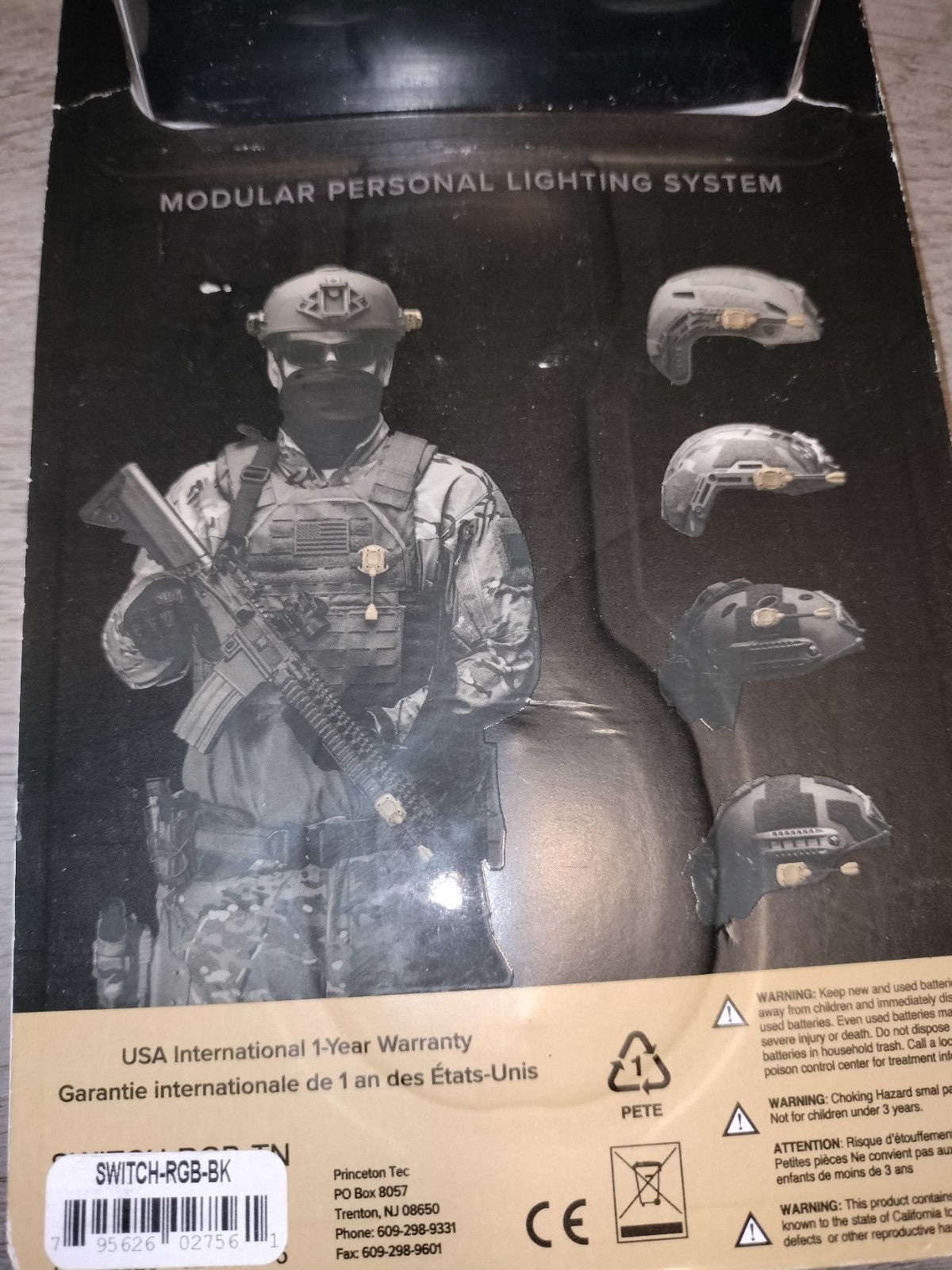 PRINCETON TEC SWITCH RGB MPLS HELMET LIGHT 10lm IPX4 TACTICAL LED LAMP MOUNTS