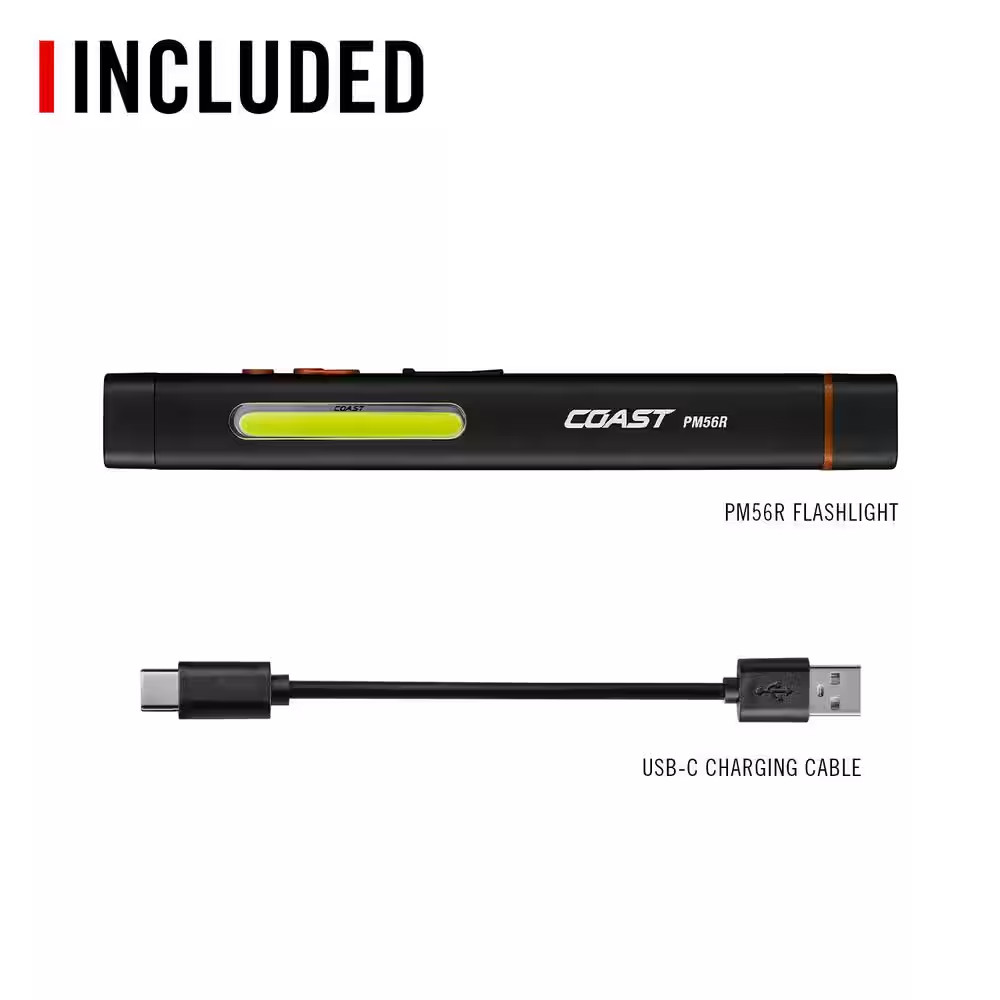 PM56R 250 Lumens LED Rechargeable Flashlight