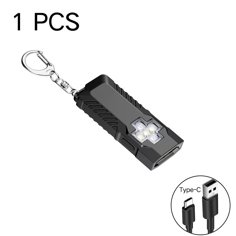 Magnetic EDC Flashlight 550LM Mini USB-C Work Light with Cap Clip & Warning LED.