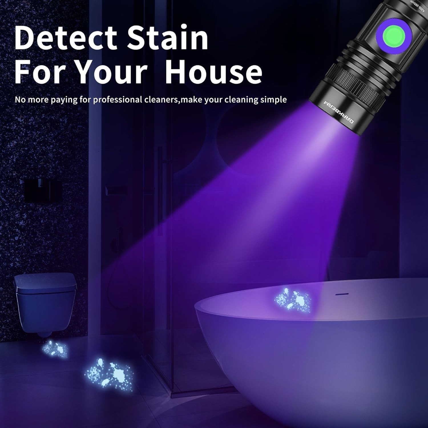 UV Black Light Flashlight 395nm – Rechargeable USB Woods Lamp, Powerful Mini …