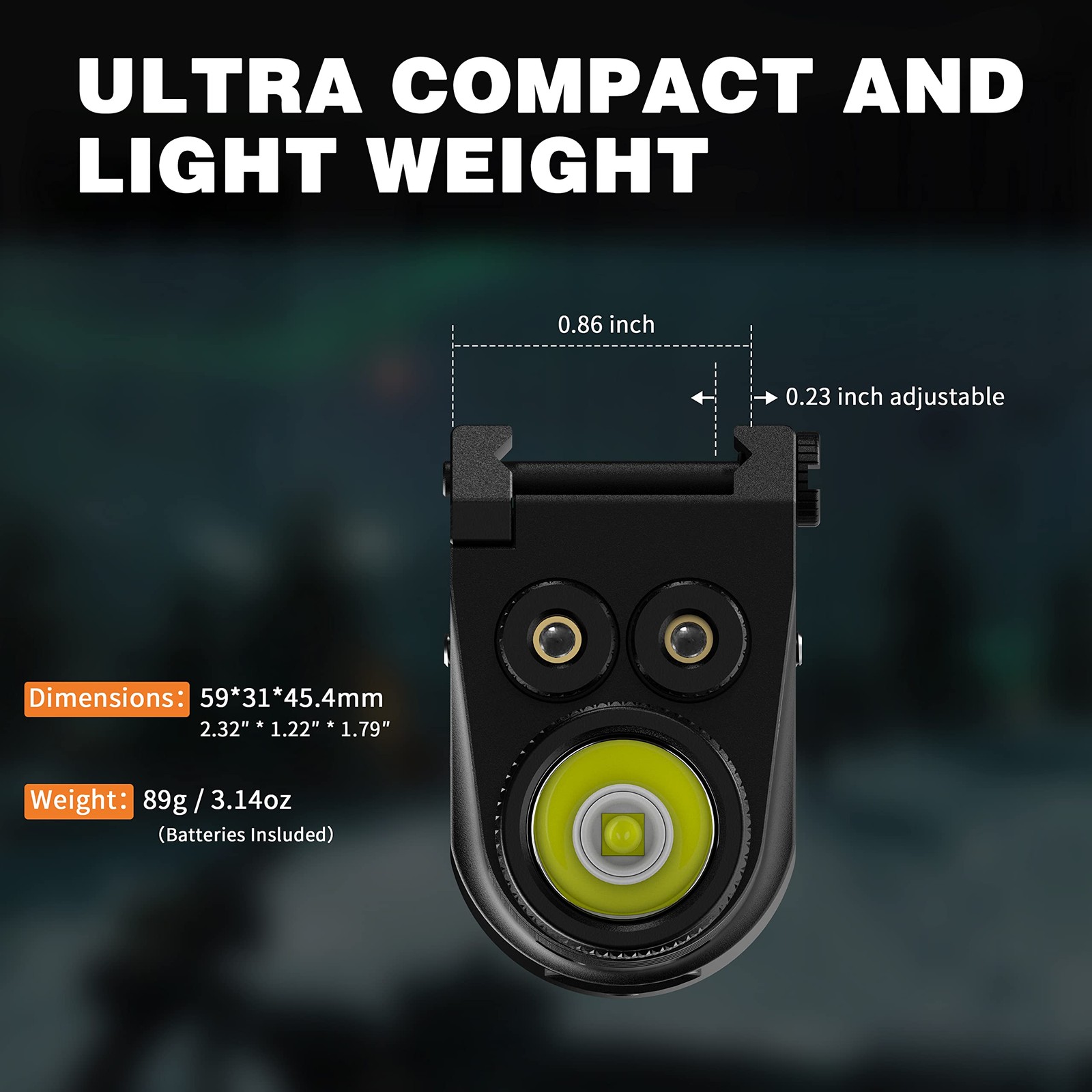 500 Lumen Blue Green Laser Light for Pistol, Rechargeable Rail Mounted Flashl…