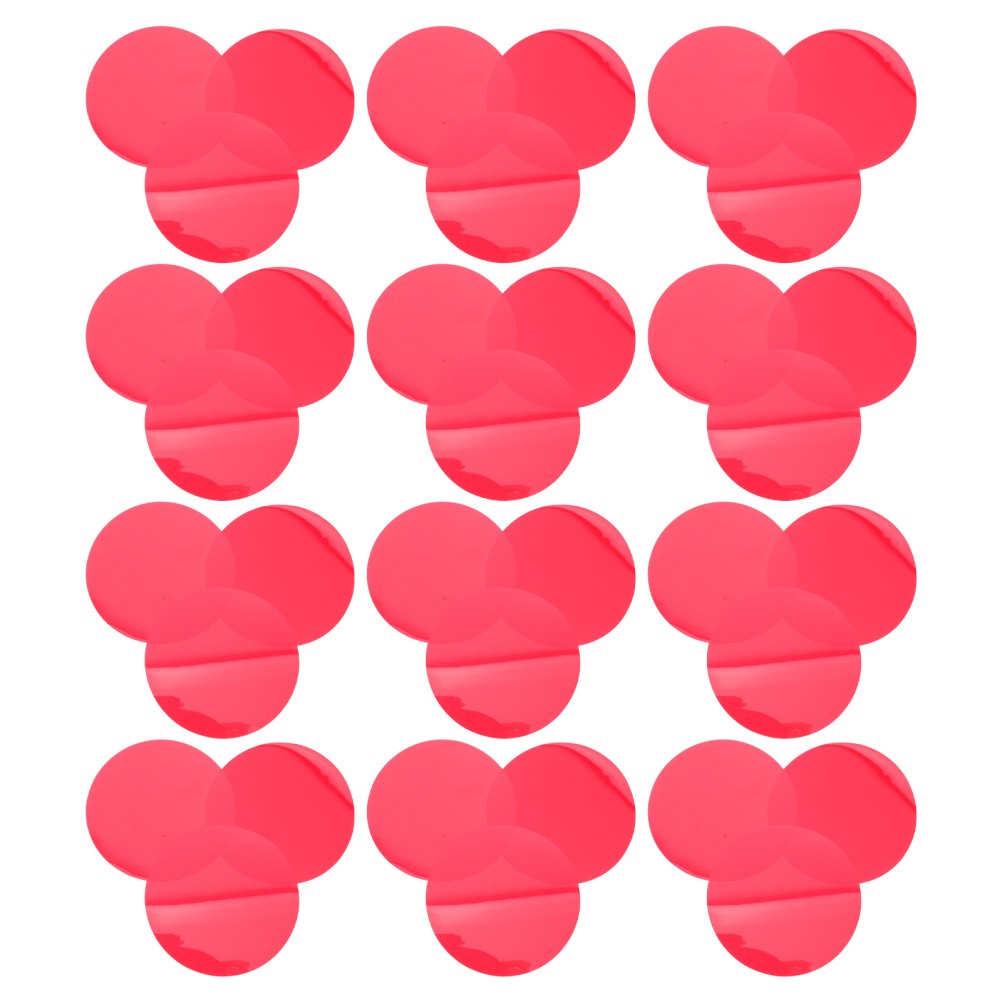 50Pcs Red Transparent Color Overlays for LED Light Lamps Easy Atmosphere Upgrade