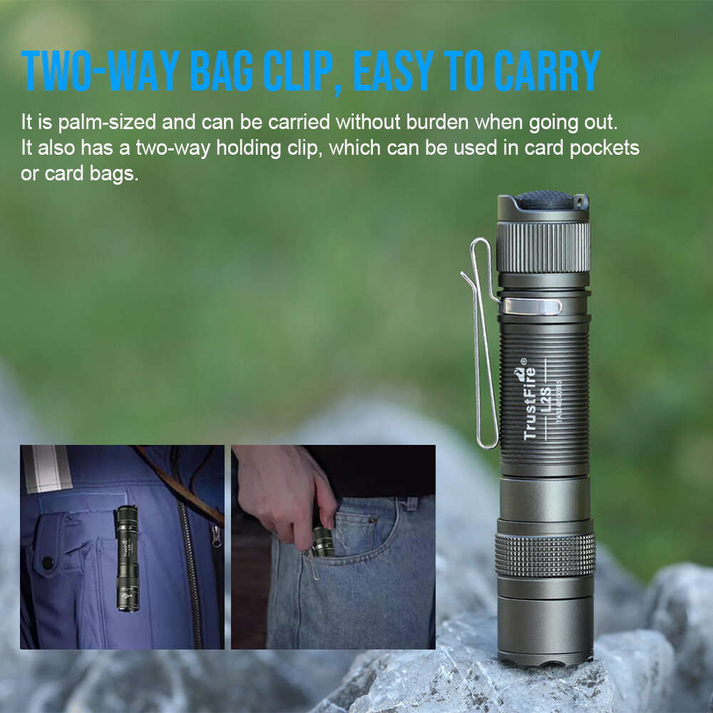 Trustfire L2S Tactical Led Rechargeable Flashlight Waterproof Torch 1050LM Light