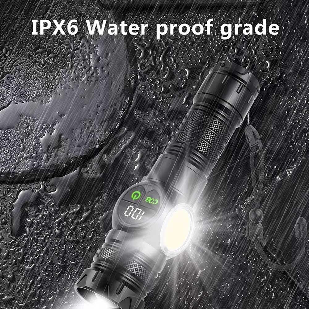 10000LM Laser LEP Flashlight Yellow Red Light Zoom USB Charging Magnetic Torch
