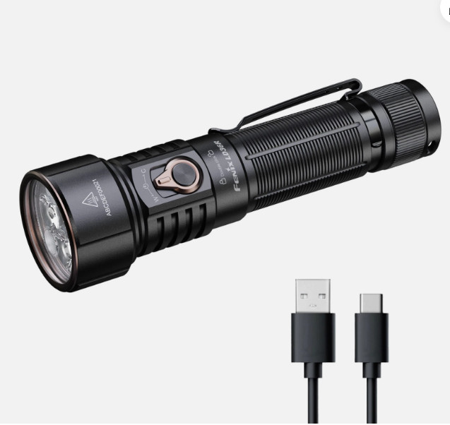 Fenix LD36R 3600 Lumens Rechargeable Flashlight with Adjustable Color Light (BK)