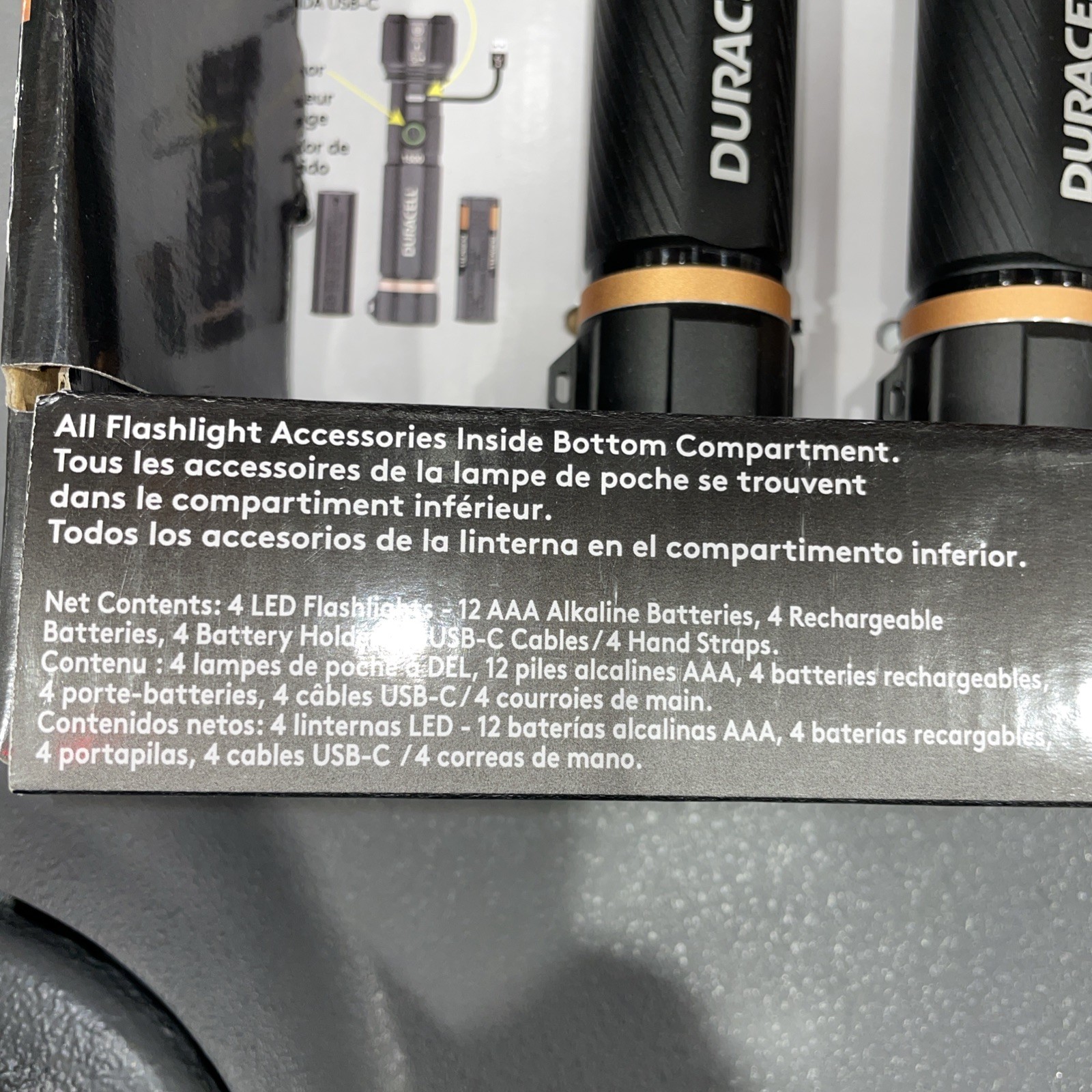 Duracell Rechargeable Durabeam Ultra 1500 lumens Hybrid LED Flashlight 4-Pack