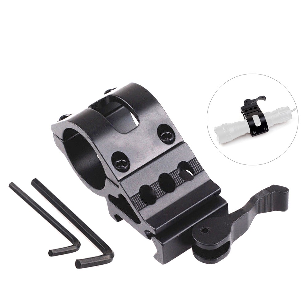10000LM LED Flashlight Mounted Light w/ QD Release Scope Mount 20mm Rail Torch