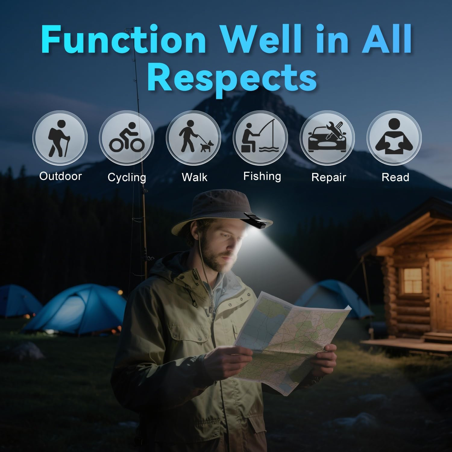 600 Lumen Rechargeable Clip-On Flashlight (Black) 4 Light Super Bright Pocket