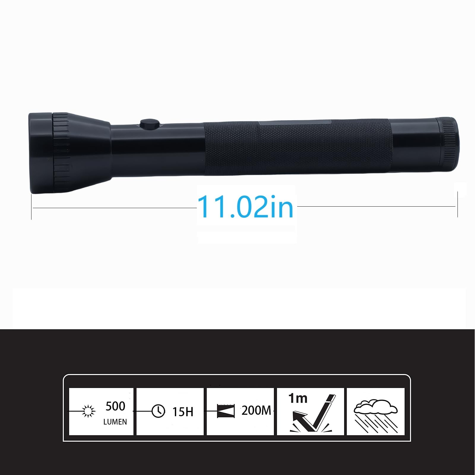 Heavy Duty 3 D Cell Battery LED Big Flashlights, High Lumens,for Home Emergen…