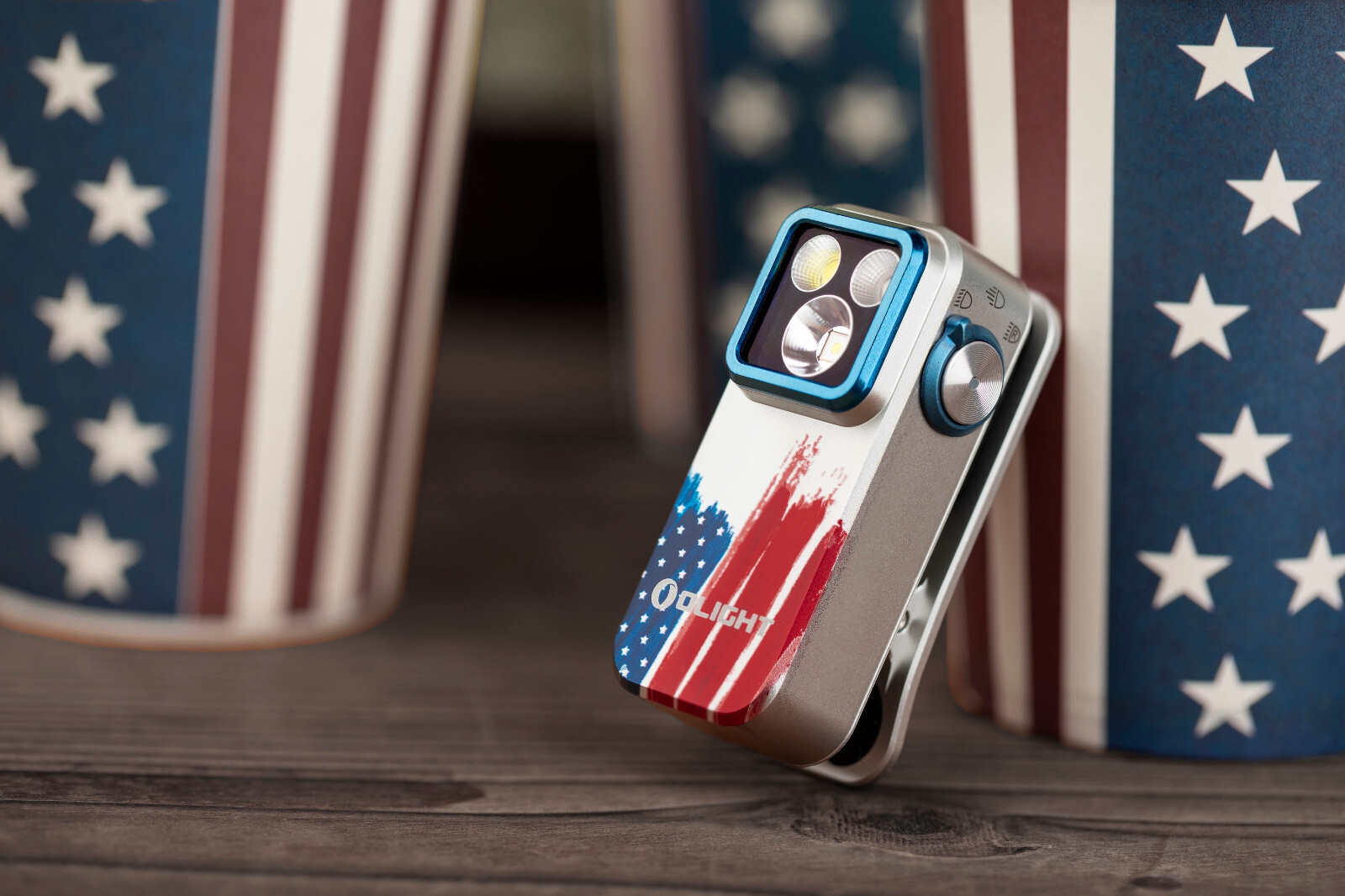 Olight Oclip Pro Stars & Stripes Edition 500 Lumens Clip on Flashlight