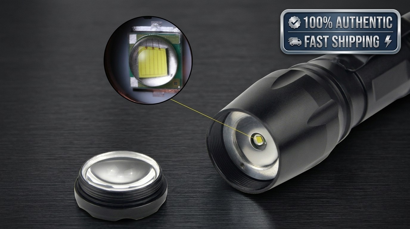 Super-Bright 90000LM LED Tactical Flashlight 5 Modes Zoomable Torch Searchlight