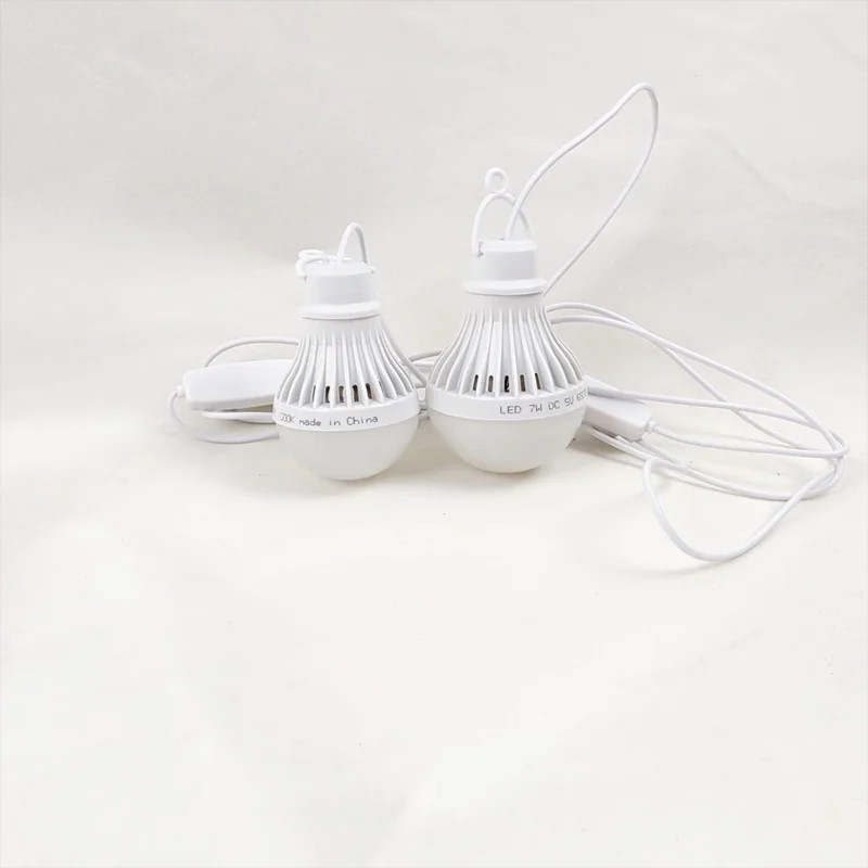 DC5V Led Camping Light 5W/7W Usb Emergency Bulb 3-Color Dimmable Hanging Tent Li